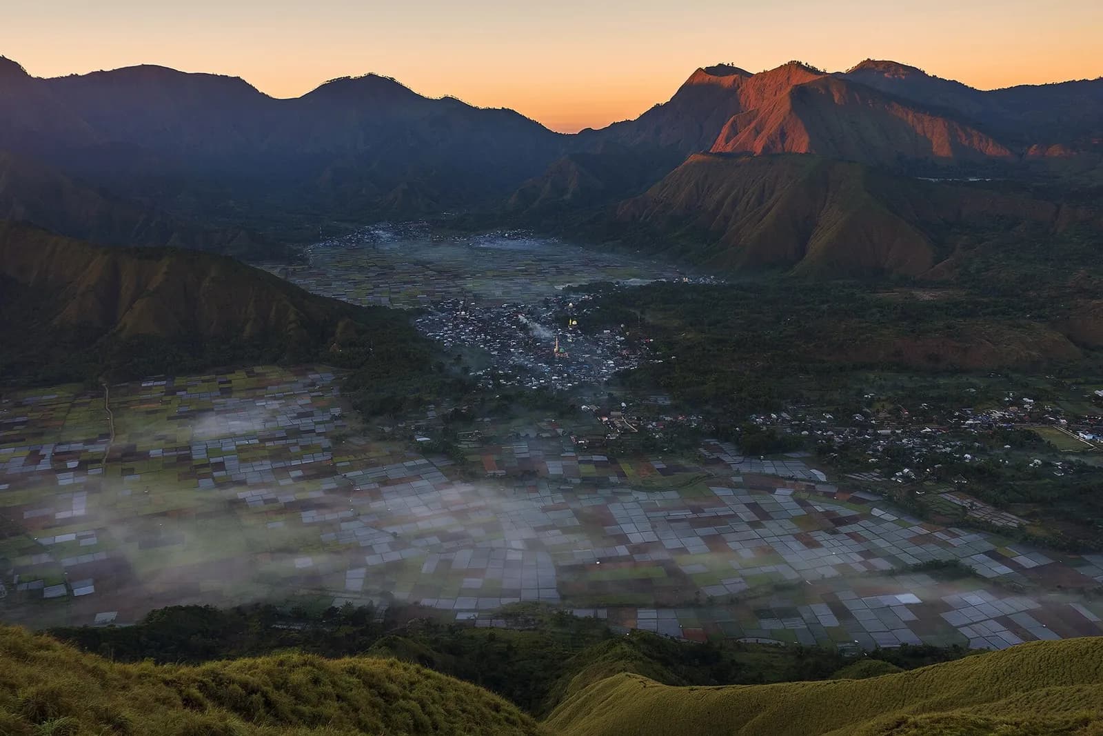 La vallée de Sembalun et ses cultures au pied du Rinjani, Lombok-Est